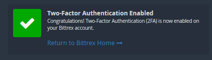 Двухфакторная аутентификация bittrex