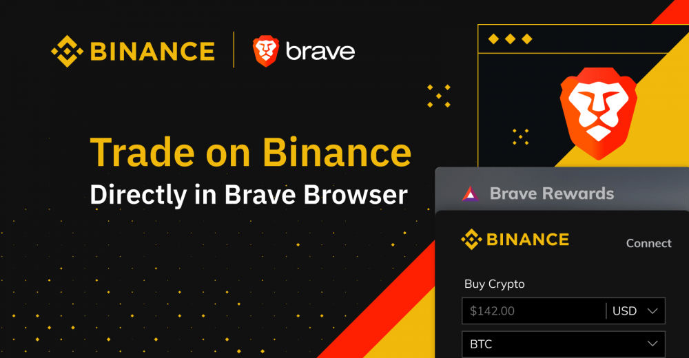 Brave интегрировал виджет Binance в последнем обновлении для пользователей настольных компьютеров